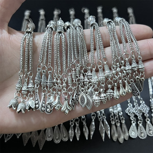 イスラム教徒用水滴型メタルペンダント合金タッセル<span class=keywords><strong>DIY</strong></span>イスラムジュエリーアクセサリータスビーフ祈りの数珠ロザリオ部品 - Product Image 3