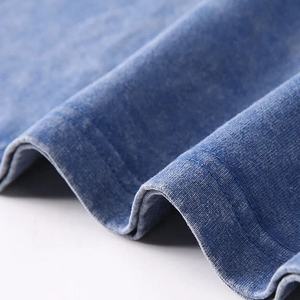 Magliette corte in cotone 100% oversize Casual da <span class=keywords><strong>donna</strong></span> magliette a maniche corte in tinta unita in pietra <span class=keywords><strong>nera</strong></span> lavata Top corto Top - Product Image 3