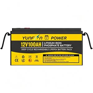 Batterie au phosphate de fer et de lithium 12,8 V 100 Ah, 5000 cycles, remplace les batteries au plomb-acide pour le stockage d'énergie domestique - Product Image 1
