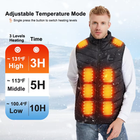 Gilet Chauffant Électrique Hiver Personnalisé à Faible MOQ, Rechargeable avec Batterie/Power Bank USB pour Hommes