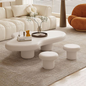 Table basse en bois INNOVA durable et détachable en forme de nuage blanc, design décoratif, montage facile, mobilier moderne pour la maison - Product Image 3