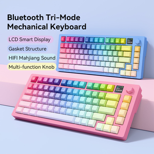 <span class=keywords><strong>Bluetooth</strong></span> Tri-Mode F75 Junta Teclado mecánico 75% Teclado inalámbrico para juegos intercambiable en caliente con relleno y perilla de cinco capas - Product Image 6