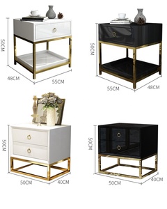 <span class=keywords><strong>Table</strong></span> <span class=keywords><strong>de</strong></span> <span class=keywords><strong>chevet</strong></span> nordique en bois brillant à base dorée avec tiroirs <span class=keywords><strong>table</strong></span> <span class=keywords><strong>de</strong></span> <span class=keywords><strong>chevet</strong></span> pour chambre à coucher - Product Image 1