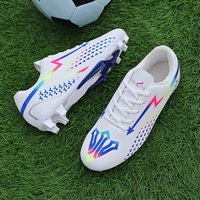 Nouvelles chaussures de football antidérapantes à crampons longs pour enfants, bottes d'entraînement sportives pour hommes et adultes, chaussures athlétiques unisexes pour jeunes, tige en PVC