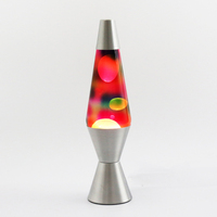 Lampe de table led en verre en forme de fusée arc-en-ciel, design d'intérieur, mini lampe moderne en lave, vente en gros