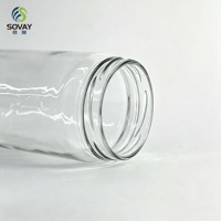 Pot de conservation cylindrique en verre transparent de 700 ml, grand et haut, avec couvercle à vis, pour aliments secs, usage commercial et emballage de détail