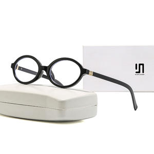 Montures de lunettes ovales style Zhang Yuanying, écaille de tortue, monture complète, protection anti-lumière bleue pour femmes, en matériau PC - Product Image 5