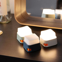 Veilleuse LED en forme de touche de clavier, en ABS, rechargeable, design moderne, pour ornement de bureau amusant et ambiance de sommeil