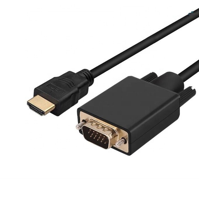 Custom Premium 1.8M 1080P HDMI to VGA Adapter Cable Male to Male Full HD Conversion Audio& Video Cable for Monitor HDTV Computer
