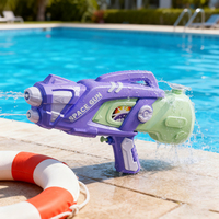 Pistolet à eau en plastique jouet pour enfants Double pulvérisation manuel gonflable grande capacité garçons filles plage jeu d'eau éclaboussures
