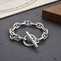 Bracelet pour femme en acier inoxydable chromé plaqué or avec boucle à fermoir, bracelet de couple pour cadeau