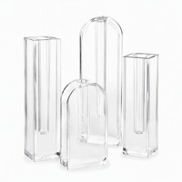 Vase à fleurs en acrylique transparent personnalisé, vase à bourgeons moderne pour bureau, décoration d'intérieur, pot de propagation avec options de logo et de couleur