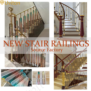 Nhà Máy Bán buôn ban công lan can nhôm cầu thang lan can cầu vồng tùy chỉnh thiết kế với Gradient kính màu - Product Image 4