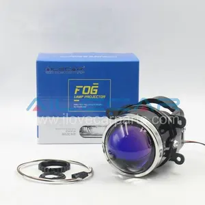 AILECAR Auto Lighting Systems 3.0inch HID Fog Projector Lens with blue lens headlight projector D2H/H11 for car