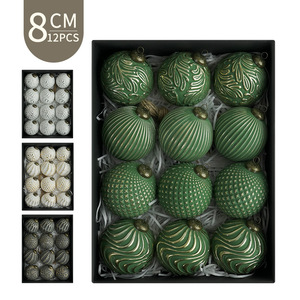 Ornements suspendus de ferme <span class=keywords><strong>vintage</strong></span> Boule de Noël Décor d'arbre de Noël rustique 12 pièces Ornements de boule de Noël - Product Image 5