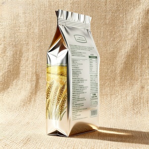 Custom Biodegradable <b>Compostable</b> Ziplock Flour Side Gusset Pouch Zipper Pouch Plastic Packaging <b>Bags</b> - Product Image 2