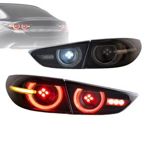 VLAND New Condition 12V Dynamic Welcome LED Luces traseras Lente transparente Rojo Amarillo para 2019-2023 <span class=keywords><strong>Mazda</strong></span> <span class=keywords><strong>3</strong></span> Axela <span class=keywords><strong>Sedan</strong></span> - Product Image 1