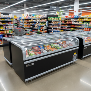 Congélateur coffre commercial pour la présentation d'aliments surgelés, congélateur îlot pour supermarché - Product Image 1