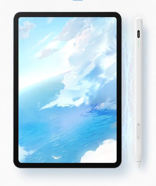 OEM ODM Customized 027A Double-click Multitasking Take Screenshot Original Active Capacitive Stylus Pen for iPad Pro Aluminum 14