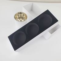 Emballage de bougie en papier noir de luxe personnalisé, boîte cadeau rigide pour bougie de Noël, finition premium mate UV, boîte en papier pour flacon de parfum
