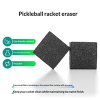 Effaceur de raquette de pickleball noir premium, nettoyeur de pagaie format poche, accessoire portable pour enlever les marques de balles, idéal pour l'entraînement au pickleball
