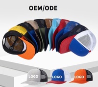 Gorra de malla de 5 paneles avanzada para hombre con visera curva personalizable, gorra de camionero con ajuste moderno, gorra de béisbol