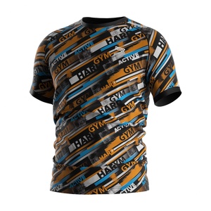 เสื้อผ้าออกกำลังกายพิมพ์ลาย Oem Odm เสื้อผ้าแอคทีฟแวร์ เสื้อกีฬาผู้ชาย เสื้อยืดคอมเพรสชั่น - Product Image 1