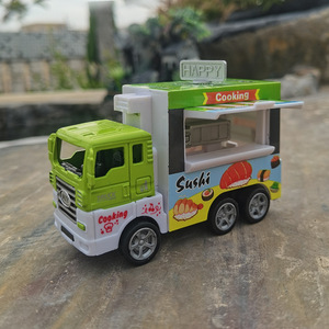 Logotipo personalizado Mini Die Cast Model Car Pull Back Aleación <span class=keywords><strong>de</strong></span> <span class=keywords><strong>juguete</strong></span> Food Truck Niños Diecast Metal Model Car Toys Ice Cream Truck para chico - Product Image 6