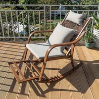 Fauteuil inclinable à bascule moderne, durable et personnalisable en alliage d'aluminium pour l'extérieur, idéal pour la maison, le jardin, l'école, la salle à manger et les loisirs