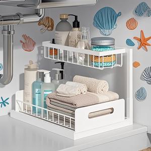 Étagère coulissante coulissante Offre Spéciale <span class=keywords><strong>Organisateur</strong></span> d'armoire coulissant <span class=keywords><strong>sous</strong></span> l'évier Étagère de cuisine Étagère de rangement de cuisine - Product Image 4