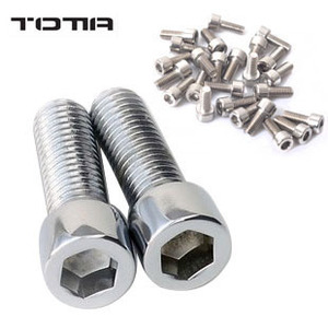 Tornillos para soporte de botella de agua de bicicleta de acero inoxidable, M5x12mm, accesorios duraderos para bicicleta, color plateado - Product Image 3