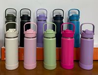 Bouteille d'eau sport en acier inoxydable à double paroi thermique Magsafe avec support magnétique pour téléphone portable pour la salle de sport et le fitness