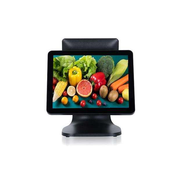 Wind10 Pos System 15inch Industrial Capacitive Touch Pos All in One Dual Screen Terminal POS System