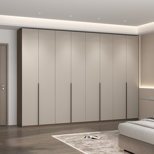 Benovo New Design Bedroom Furniture Sliding Door Wooden Lacquer Modern White Simple Home Wardrobe Customized Size Bedroom <strong>Closet</strong> - Product Image 2
