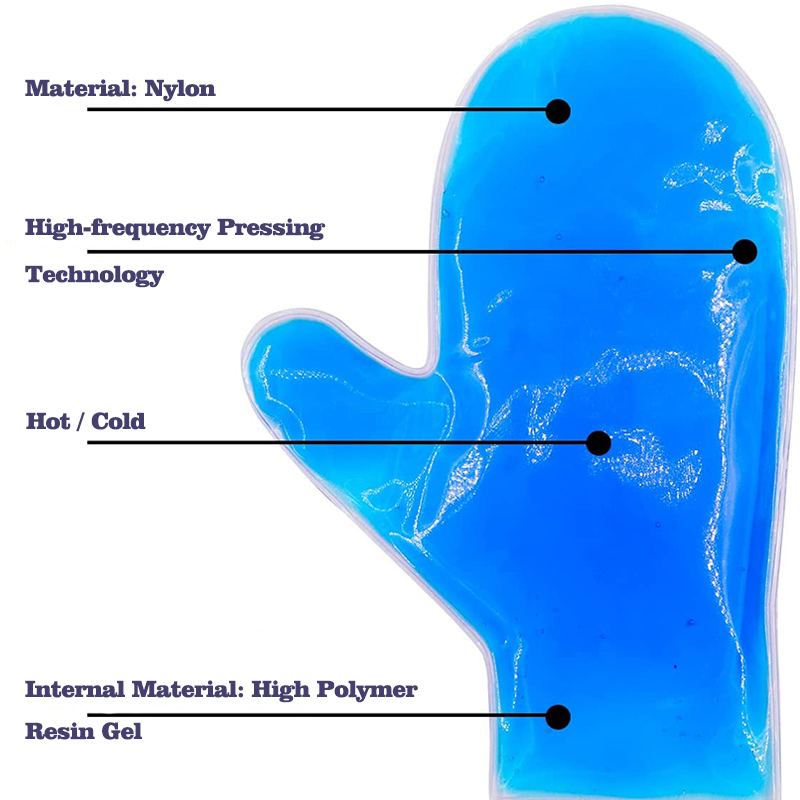 custom hot and cold therapy pain relieving gloves hand gel ice pack glove