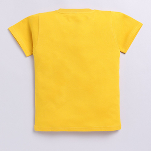 Boys Yellow Printed Cotton T Shirt <b>Gaming</b> <b>Controller</b> Graphic Stylish Casual Wear Soft Breathable Fabric Comfortable Daily Use - Product Image 2