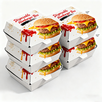 Boîte à hamburger biodégradable, écologique, jetable, micro-ondable, sans BPA, prix abordable, OEM disponible, design coréen, pour popcorn
