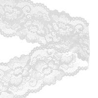 Service OEM/ODM, Vente en Gros à Bas Prix, Vêtements pour Femmes, Sangle Élastique Respirante Écologique, MOQ 3000M, Sangle en Dentelle Blanche