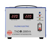 Regulador Automático de Voltaje (AVR) Monofásico YILONG SVC 2KVA, 220V, Pantalla Digital, 50/60Hz, Servomotor de Alta Precisión para el Hogar