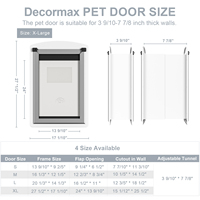 Porte murale pour animaux de compagnie avec cadre en fer blanc-Panneau encastré robuste pour chats et petits chiens-Tailles personnalisées OEM/ODM et installation facile