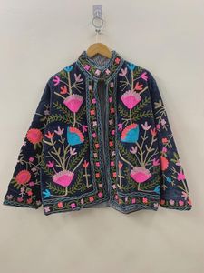 เสื้อแจ็คเก็ตปักลายซูซานี ผ้ากำมะหยี่พิมพ์ลายสัตว์ ระบายอากาศได้ดี แต่งลูกไม้ ติดกระดุม สไตล์วินเทจ โบโฮ ยูนิเซ็กส์ เสื้อคลุมฤดูหนาว สไตล์ชาติพันธุ์สุดชิค ของขวัญ - Product Image 1