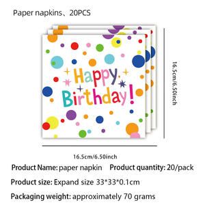 Trouvez des assiettes personnalisées HLC pour célébrer un joyeux anniversaire, des décorations d'anniversaire pour enfants, des ensembles de vaisselle d'anniversaire colorés à pois. - Product Image 6