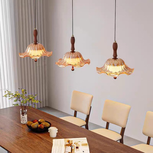 Lustre moderne de luxe, design floral vintage, fer <span class=keywords><strong>et</strong></span> verre, <span class=keywords><strong>suspension</strong></span> LED pour salle à manger, finition noire, dimmable - Product Image 1