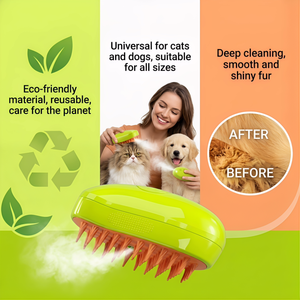Cepillo Rociador de Agua Recargable 3 en 1 para Mascotas Peine de Vapor Suave para Pelo de Perro Cepillo de Vapor para Gato para Masaje, Baño y Limpieza - Product Image 4