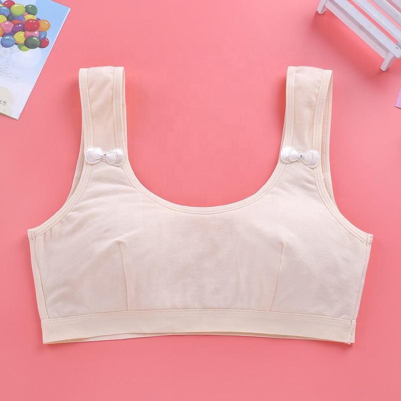 Hot Design Little Sweet Girl Underwear Bra 95% Cotton 5% Spandex Tube Top  Bra for Teenage Girl