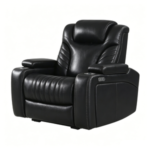 Sofá Reclinable Eléctrico de Cuero Moderno y Convertible con Reposacabezas, Precio de Fábrica, para Muebles del Hogar - Product Image 4