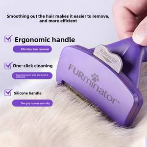 <span class=keywords><strong>FURminator</strong></span> Fumeinete <span class=keywords><strong>Brosse</strong></span> démêlante et massante pour chats et chiens, élimine les poils lâches - Product Image 1