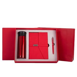 Bán buôn công ty da máy tính xách tay chai Bộ Quà Tặng tùy chỉnh sang trọng A5 Nhật Ký Lưu ý cuốn sách chương trình nghị sự cuộc họp notepad Hộp quà tặng với bút - Product Image 2