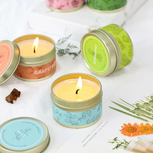 Velas Aromáticas Personalizadas de Cera de Soja en Lata de Hojalata de 4.4 oz al por Mayor, Regalo de Cumpleaños, Recuerdo, Velas sin Humo - Product Image 3