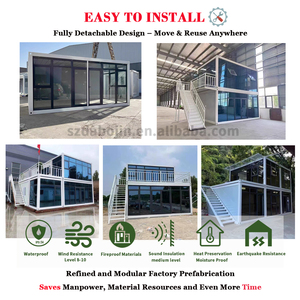 แผงโซลาร์เซลล์ติดตั้งกับแผงเหล็กขยายได้ตู้คอนเทนเนอร์ขนส่งบ้านสำหรับโรงแรมสำนักงานและรีสอร์ท - Product Image 4